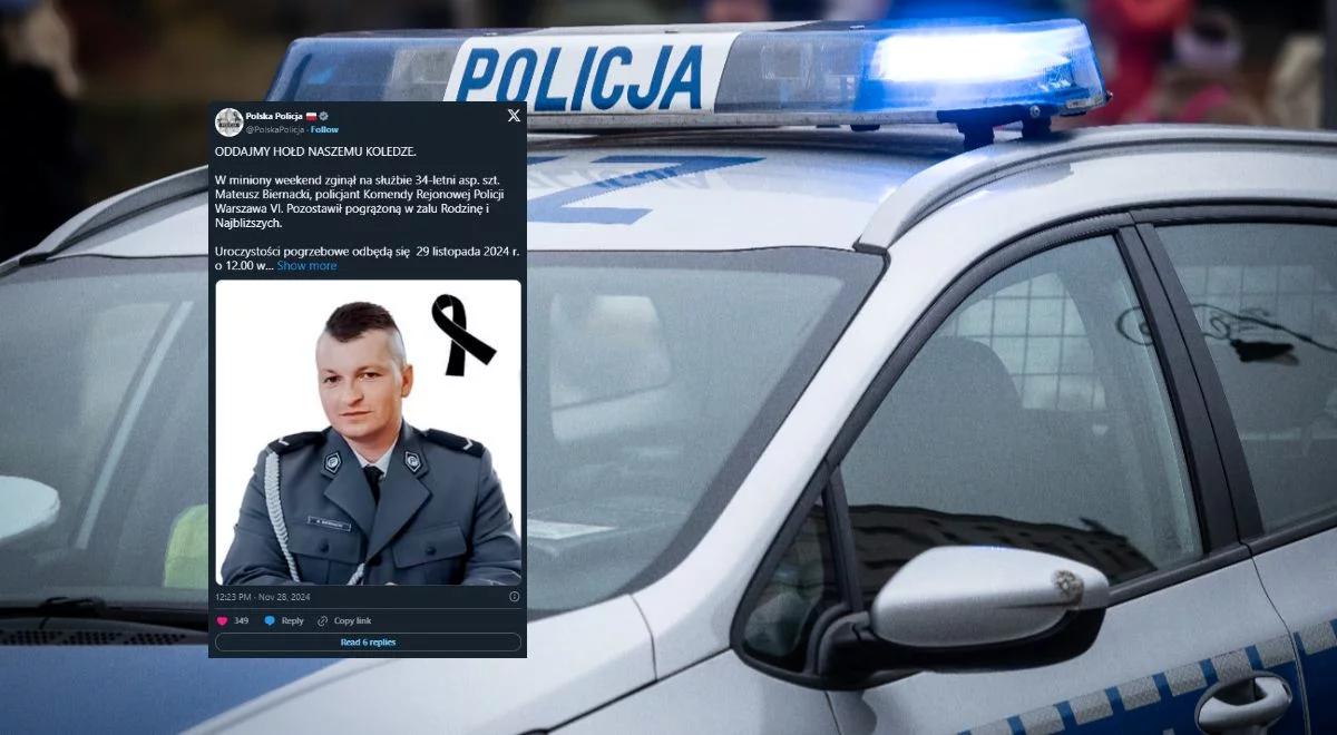 W samo południe zawyją syreny. Policjanci uczczą zmarłego kolegę