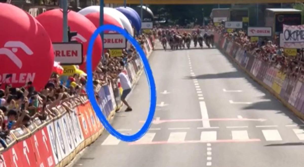 Wtargnął na trasę Tour de Pologne, a nadjeżdżał peleton. Teraz wyjaśnia