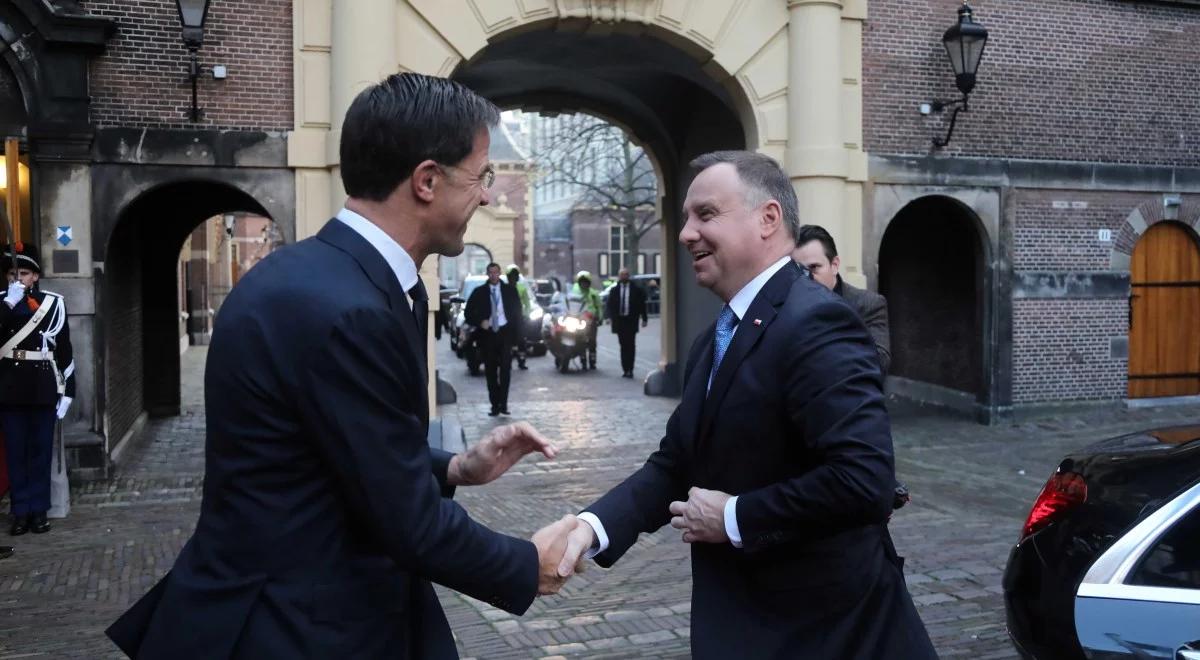 Andrzej Duda w Holandii. Rozmowy m.in. o problemach UE