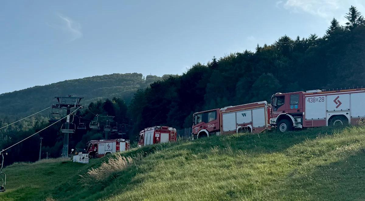 Awaria kolei linowej na Czantorię. Strażacy ściągali dziesiątki turystów