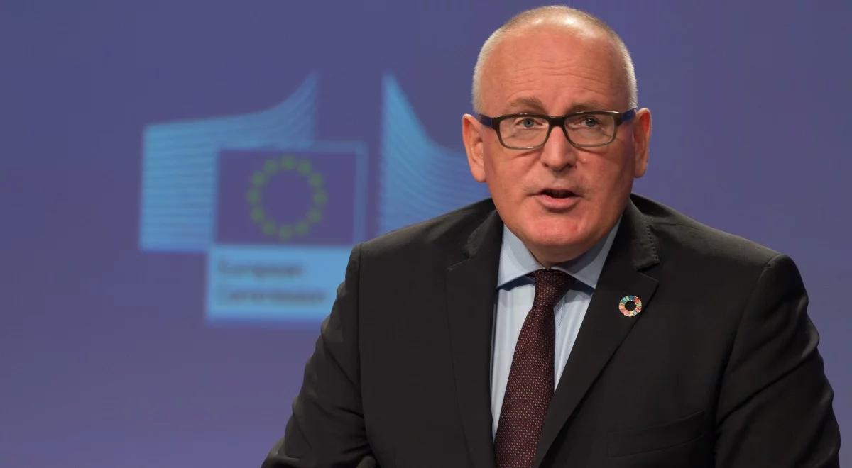 Frans Timmermans: KE nie zakończy na razie procedury z art. 7 wobec Polski