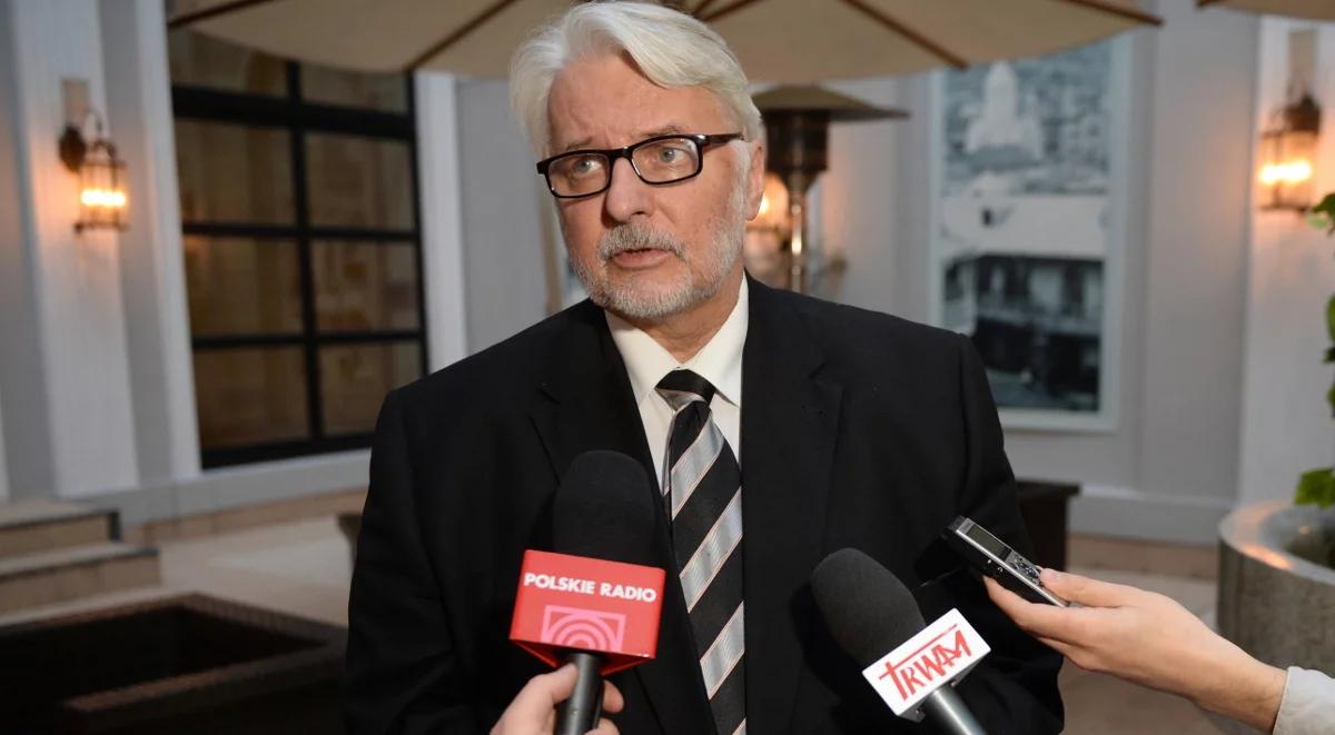 Witold Waszczykowski o wypowiedzi Donalda Tuska ws. migrantów: lepiej późno niż wcale
