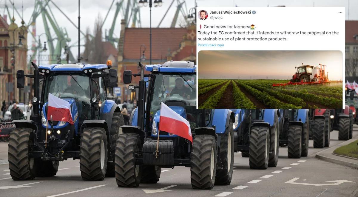 Protesty rolników. KE wycofa wniosek o ograniczenie pestycydów