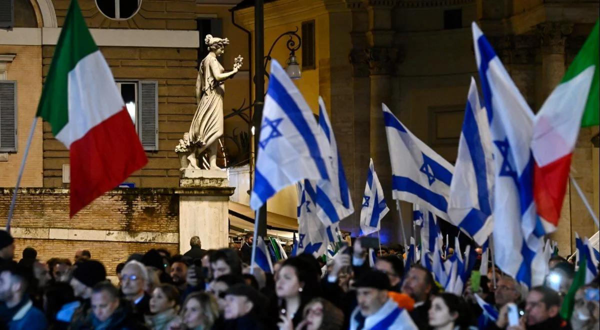 Włochy: "Nie antysemityzmowi, nie terroryzmowi". Manifestacja solidarności z Izraelem z udziałem polityków 