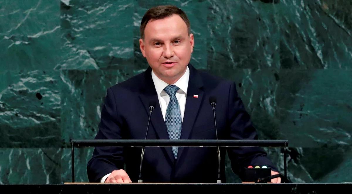 "Dobrze zna historię Polski". Andrzej Duda o przemówieniu Donalda Trumpa