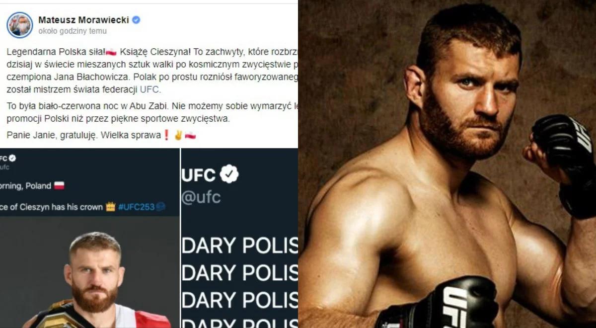 Błachowicz mistrzem UFC. "Legendarna Polska siła! Książę Cieszyna" - premier Morawiecki pod wrażeniem