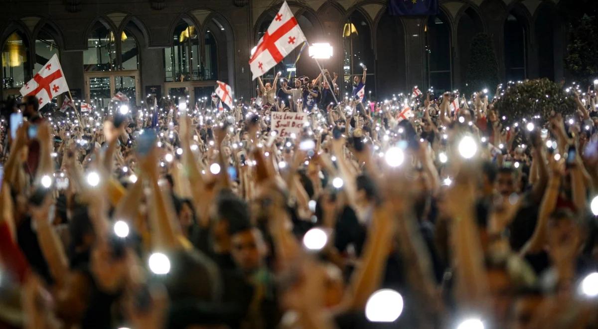 W Gruzji protesty "do wyborów". Były dyplomata: młodzi nie zgodzą się na wejście w sferę wpływów Rosji 