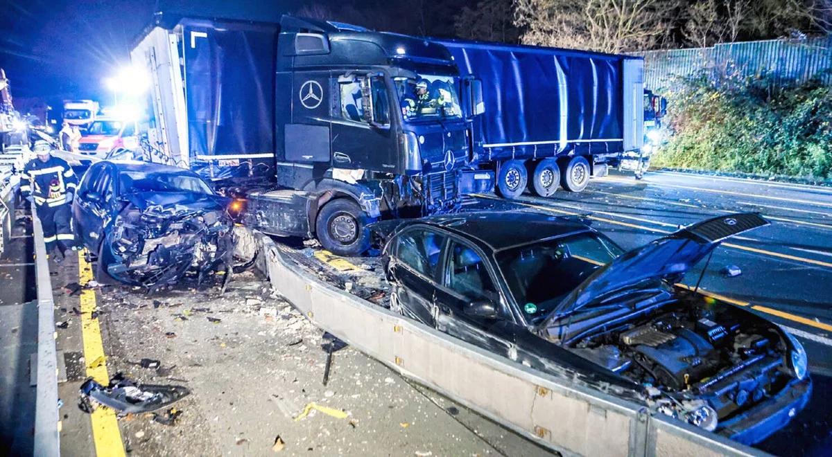 "Rambo w ciężarówce": pijany Polak taranował auta w Niemczech. 26 osób rannych