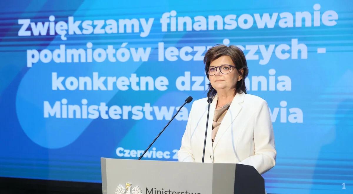 Więcej pieniędzy na ochronę zdrowia. Minister wskazała, na co pójdą te pieniądze