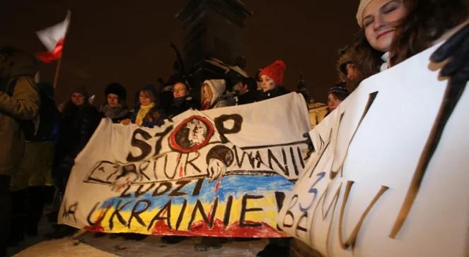 Warszawska manifestacja poparcia dla Euromajdanu