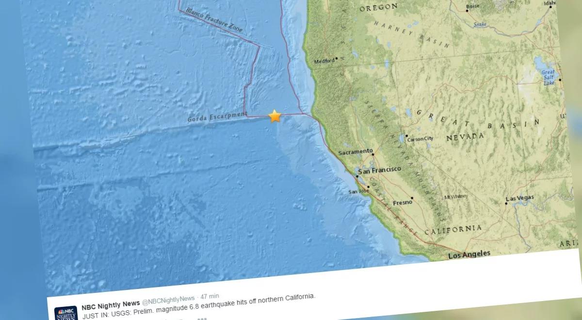 Silne trzęsienie ziemi w północnej Kaliforni