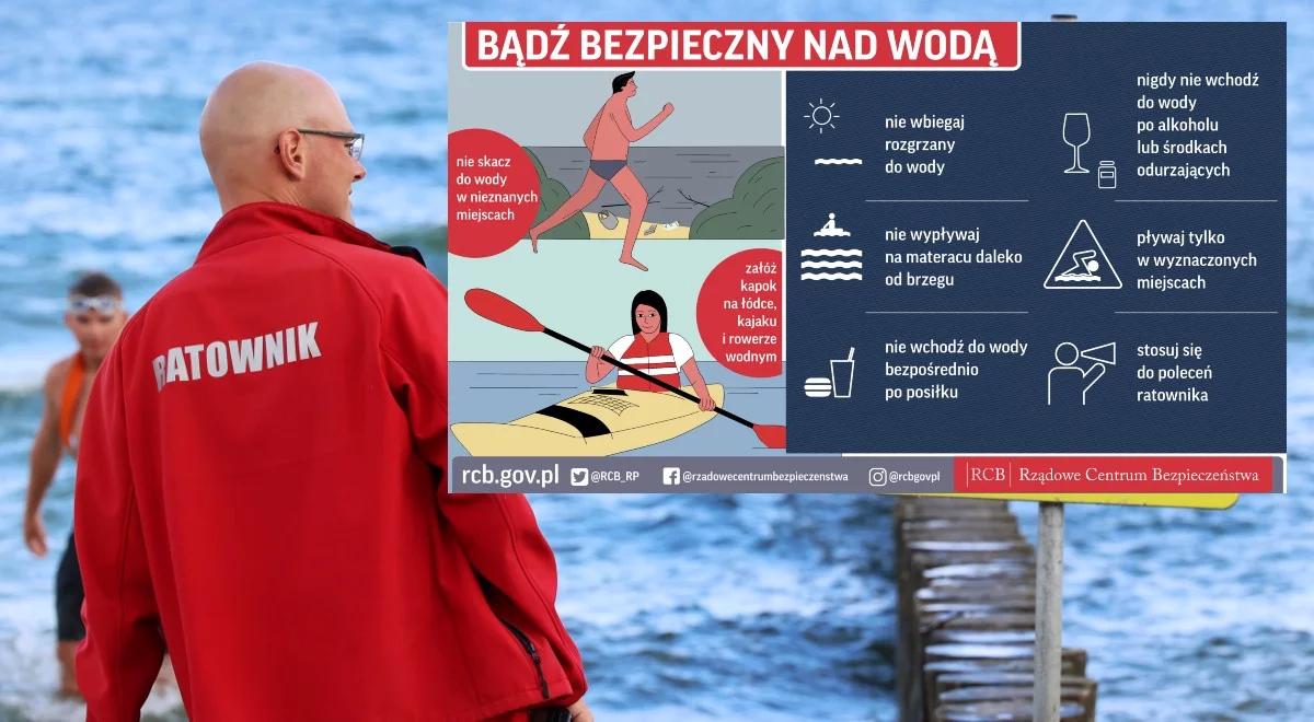 W niedzielę utonęły cztery osoby. RCB przypomina o rozwadze nad wodą 