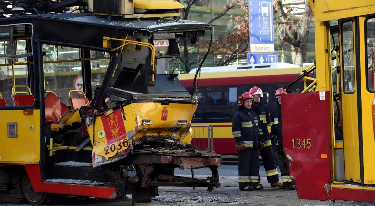 Wypadek tramwajów w Warszawie. 14 osób rannych