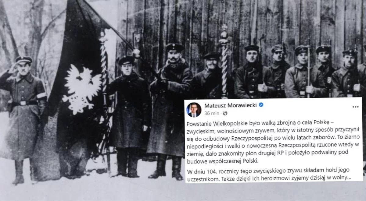 "To ziarno niepodległości położyło podwaliny współczesnej Polski". Premier o Powstaniu Wielkopolskim