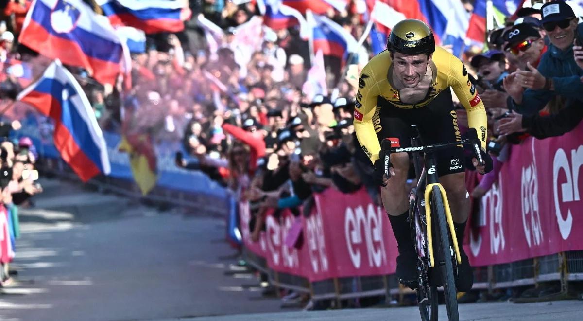 Giro d'Italia: łańcuch nie przeszkodził. Roglić wygrał czasówkę i jest liderem! 