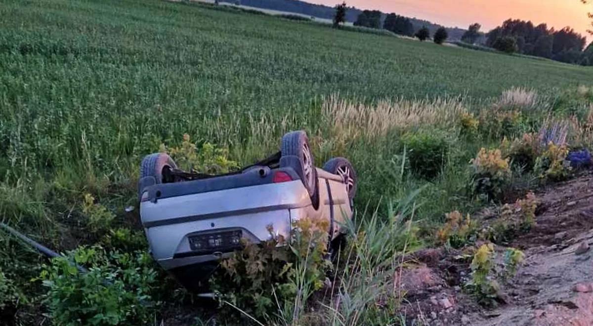 Brawura i dachowanie. Prawo jazdy odebrał dzień wcześniej