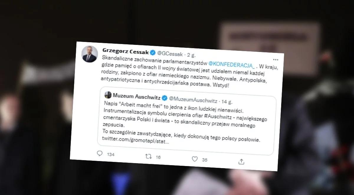 "Antypolska, antypatriotyczna postawa". Grzegorz Cessak o proteście Konfederacji dot. obostrzeń