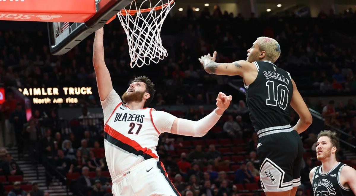 NBA: Jeremy Sochan nie zawiódł, ale Spurs znowu przegrali. Blazers wyraźnie lepsi 