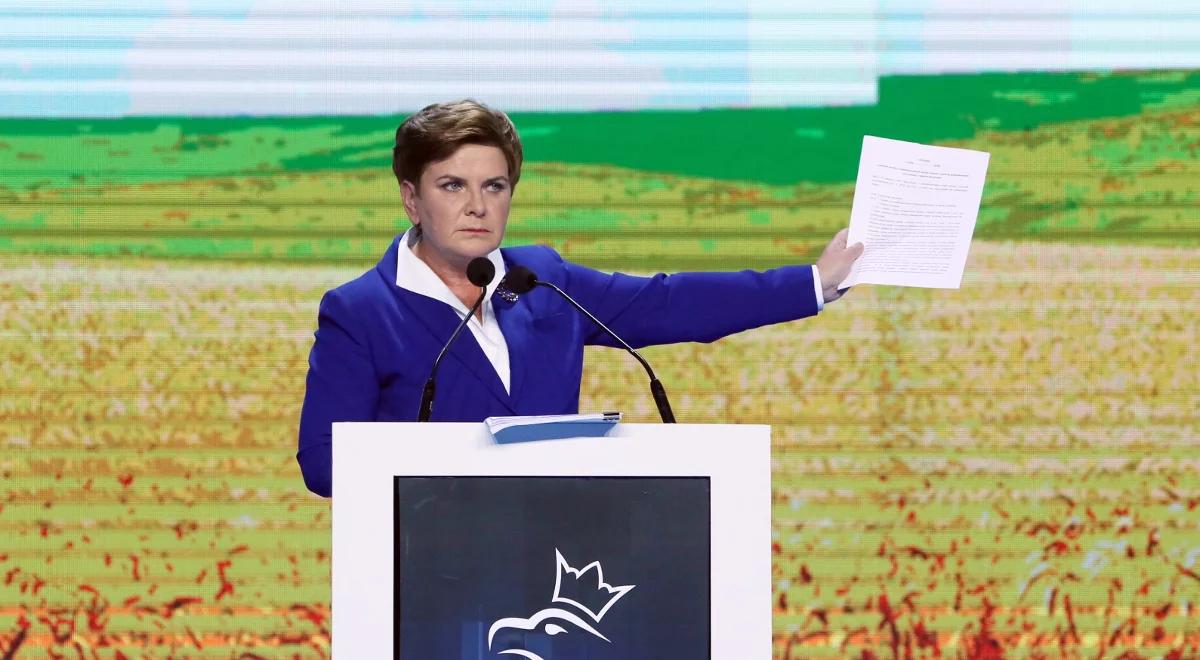 Szydło: 15 proc. stawka CIT, minimalna stawka godzinowa 12 zł brutto