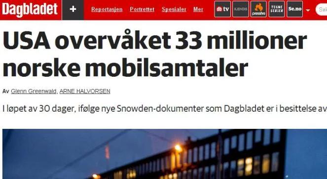 Amerykanie nagrywali rozmowy telefoniczne Norwegów