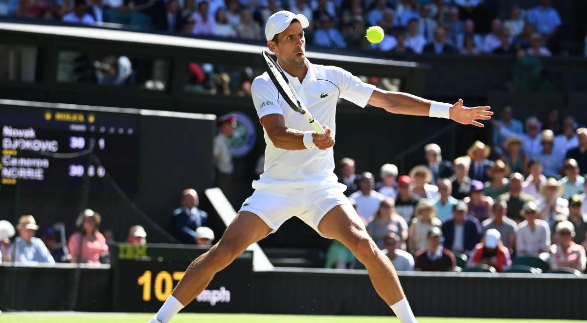 Wimbledon: Novak Djoković - Cameron Norrie. Problemy tylko w pierwszym secie, rekordowy finał Serba!