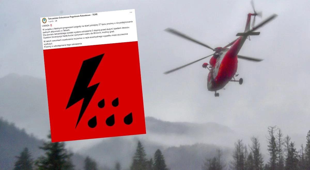 Pilny alert TOPR. "Nie wychodźcie w góry"