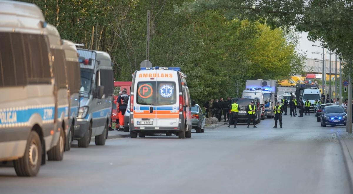 Wybuch w samochodzie kurierskim na Ursynowie. Ćwiczenia służb