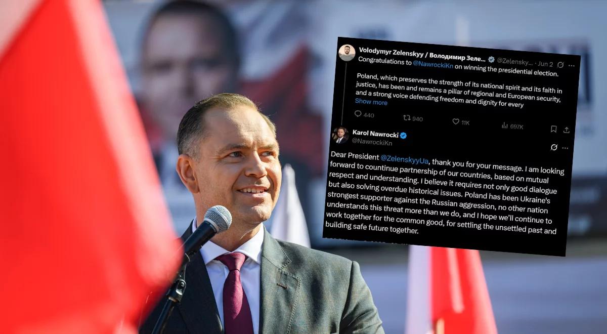 Nawrocki odpowiedział Zełenskiemu. Wspomniał "zaległe problemy"