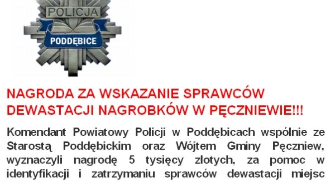 Kto zdewastował groby w Pęczniewie? Policja daje nagrodę