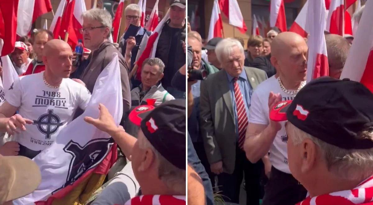 Neonazista na marszu Nawrockiego? Doszło do szarpaniny. "Został odizolowany"