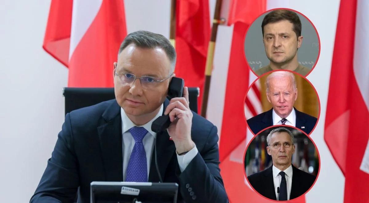 Pilne narady z sojusznikami. Prezydent Duda rozmawiał m.in. z Bidenem, Zełenskim i Stoltenbergiem