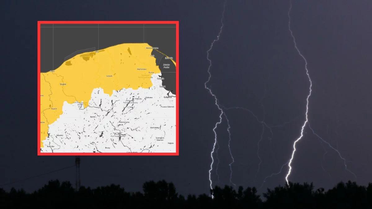 Deszcz, burze, silny wiatr. Gwałtowna pogoda nad morzem. Są alerty IMGW