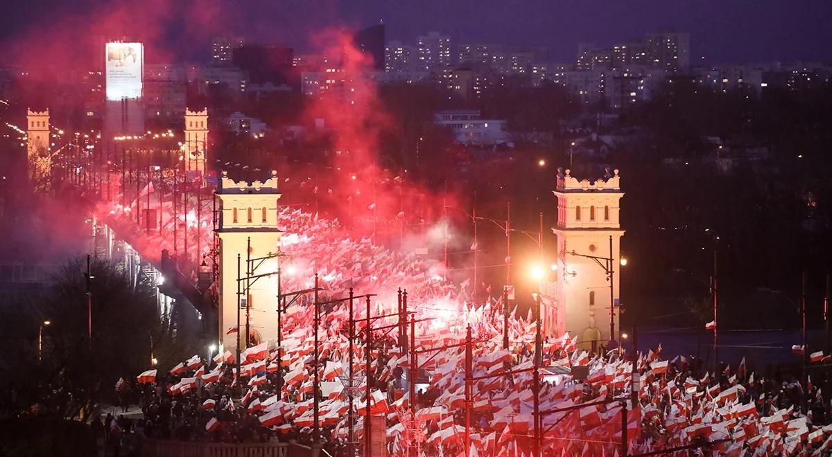Blisko 60 tys. osób wzięło udział w Marszu Niepodległości w Warszawie