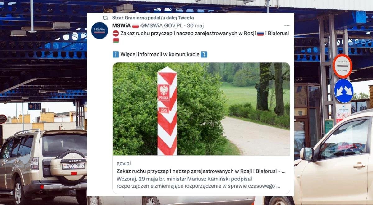 Granica z Białorusią zamknięta dla białoruskich i rosyjskich ciężarówek i naczep