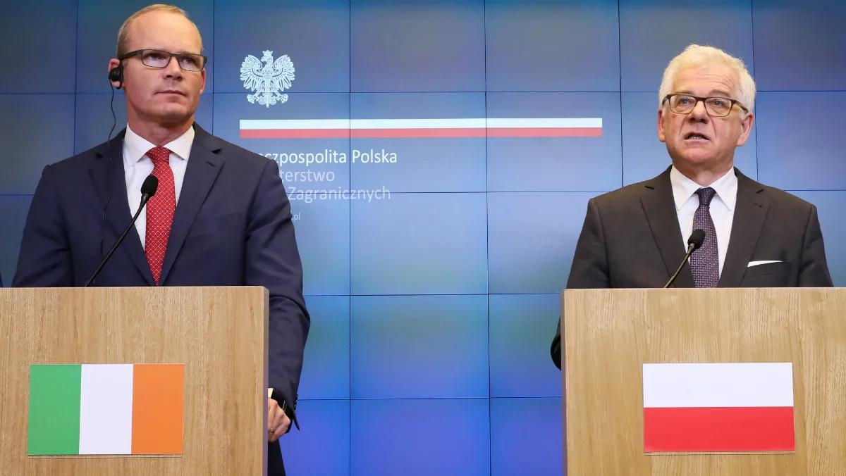 Jacek Czaputowicz po spotkaniu z wicepremierem Irlandii: jesteśmy bardzo zadowoleni z zacieśniania naszych relacji