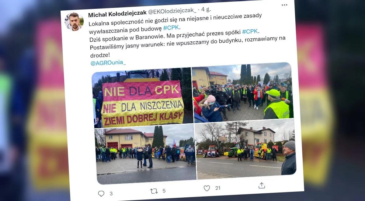 AGROunia zakłóciła spotkanie ws. budowy CPK. Horała: stop fake newsom