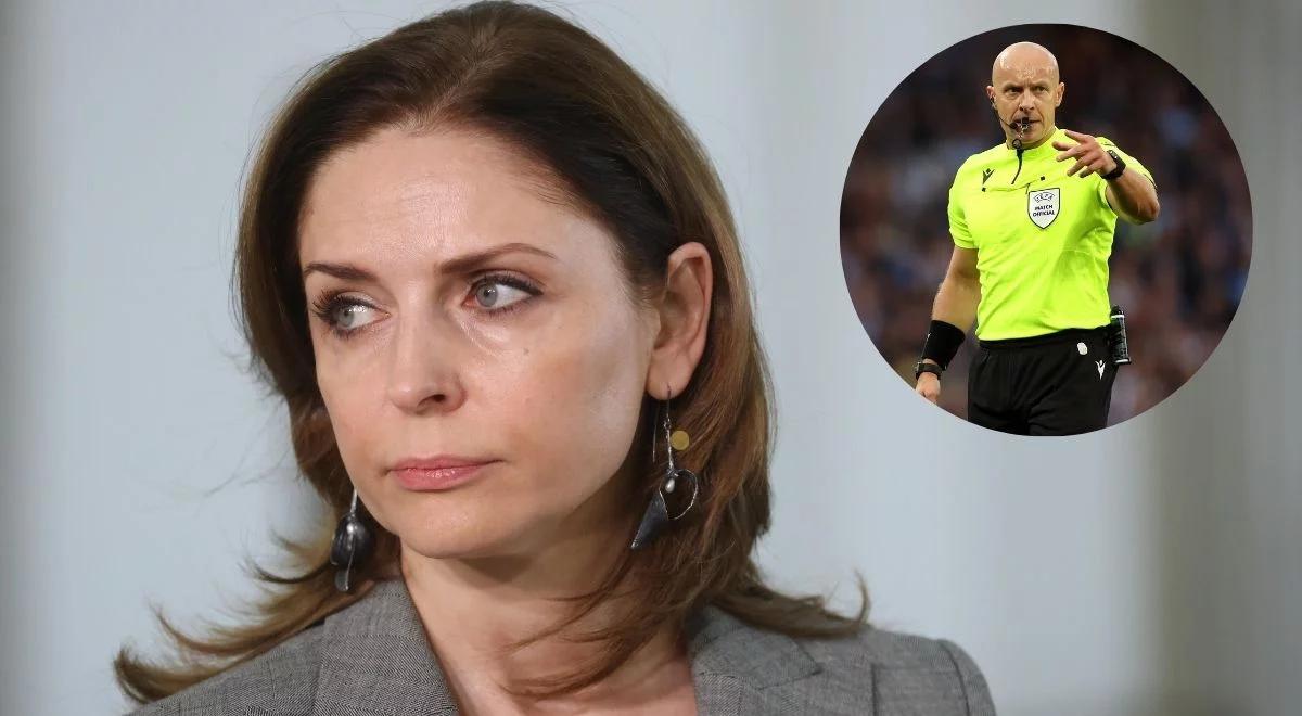 Donos na sędziego Marciniaka. Joanna Mucha: bardzo się cieszę