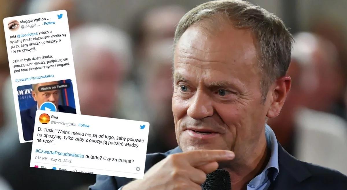 Tusk zawiedziony postawą mediów. "Nie są od tego, żeby polować na opozycję razem z władzą"