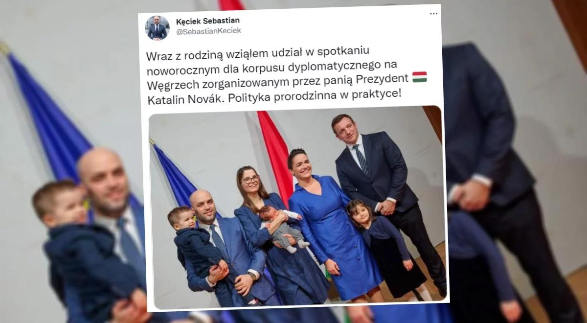 "Pracujmy wspólnie nad tym, aby rok 2023 był czasem pokoju". Ambasador RP na przyjęciu u węgierskiej prezydent