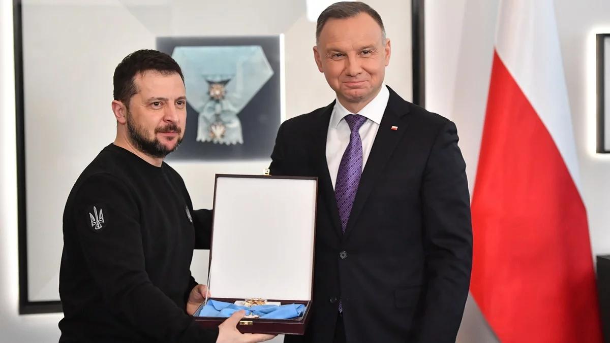 Prezydent Ukrainy Wołodymyr Zełenski odznaczony Orderem Orła Białego