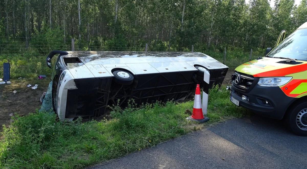 Wypadek polskiego autobusu na Węgrzech. Prawie wszyscy pasażerowie są już w Polsce