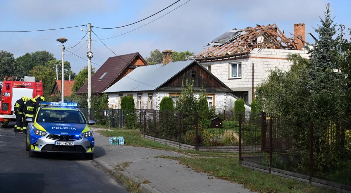 Wyryki. Dron uderzył w dach domu mieszkalnego
