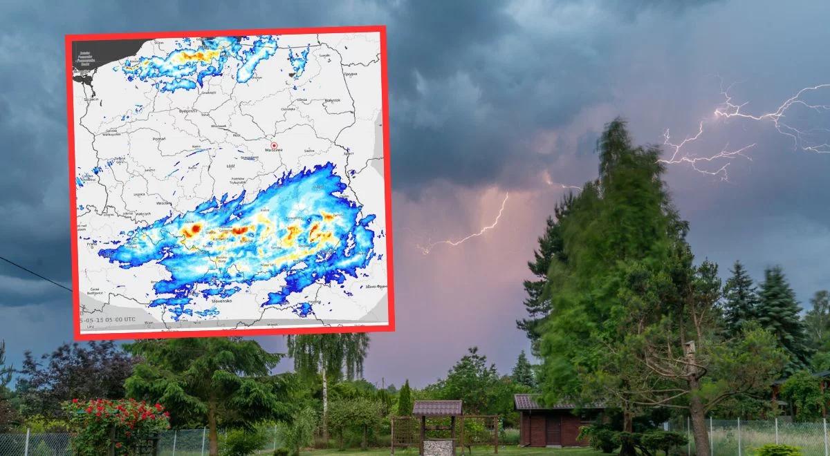 Gdzie jest burza 15 maja? Radar NA ŻYWO. Alerty w 9 regionach