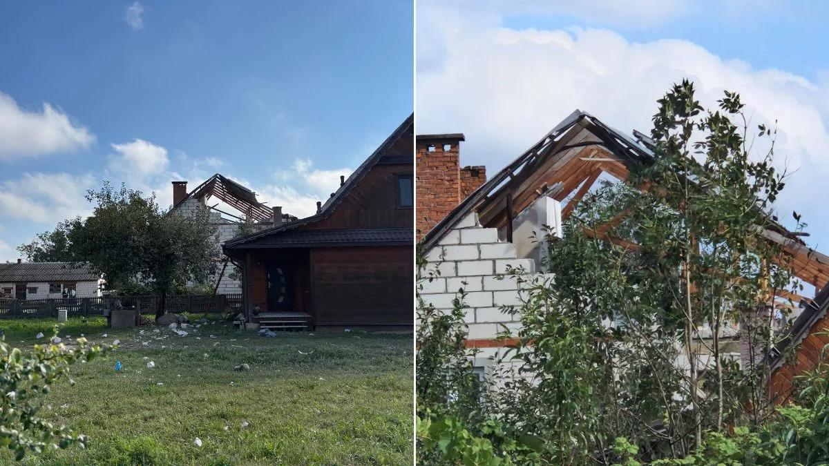 Tak wygląda dom, na który spadły szczątki rosyjskiego drona. "Są zrozpaczeni"