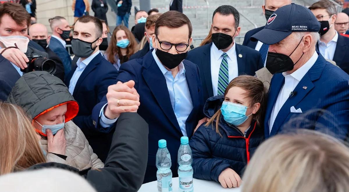 Joe Biden spotkał się z uchodźcami na Stadionie Narodowym. Padły mocne słowa: Putin jest rzeźnikiem