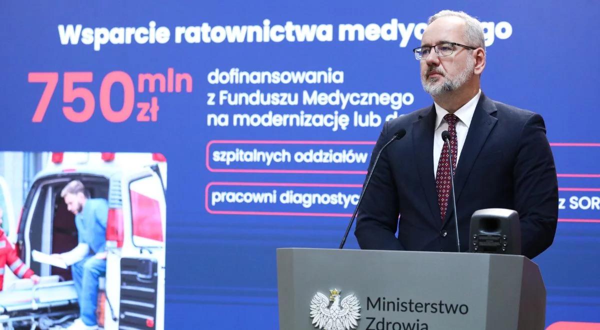 750 milionów zł na SOR-y. Minister Niedzielski ogłasza konkurs