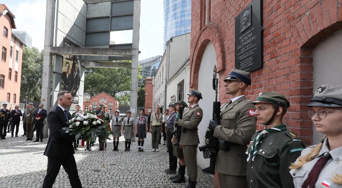 Rocznica wybuchu Powstania Warszawskiego. Prezydent Duda uczcił pamięć prezydenta Lecha Kaczyńskiego