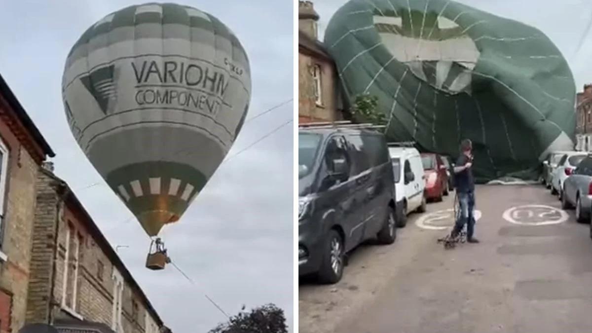 Balon spadł na ulicę. "Kolego, tu nie można parkować" [WIDEO]
