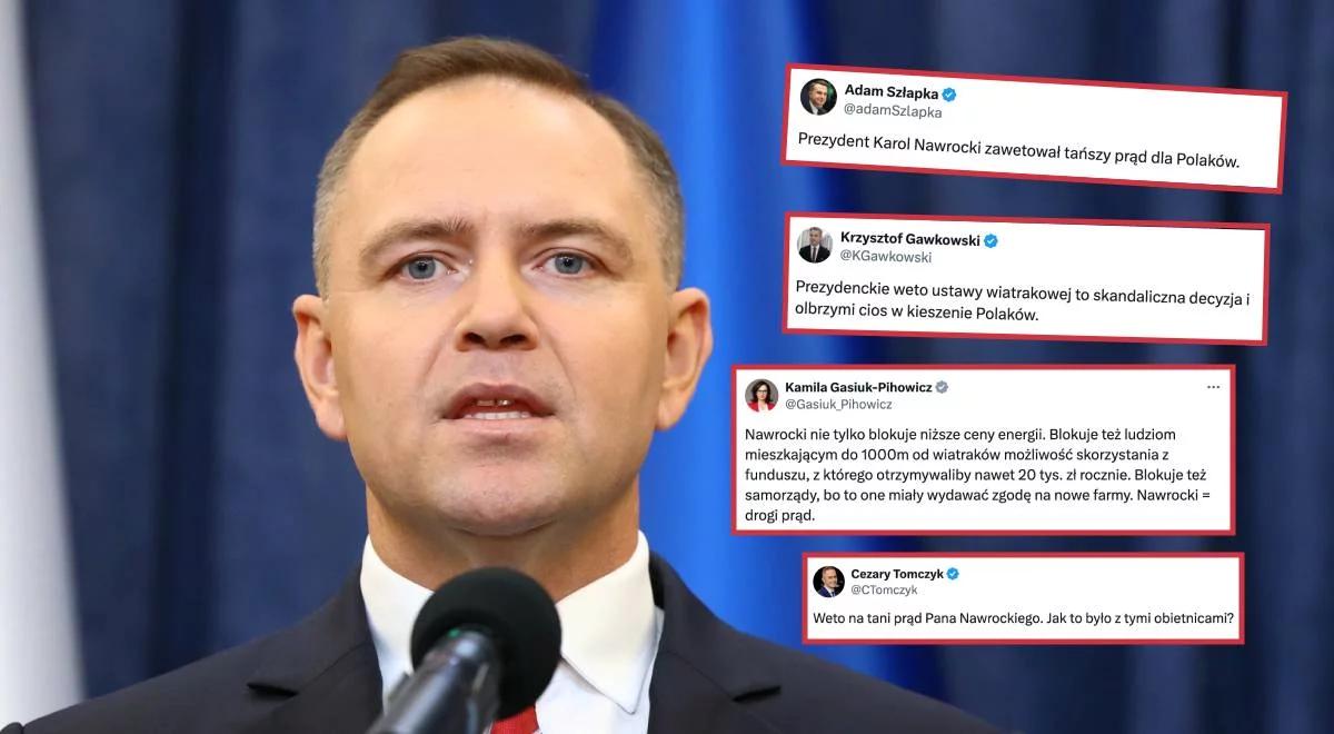 "Prezydent Nawrocki zawetował tańszy prąd dla Polaków"