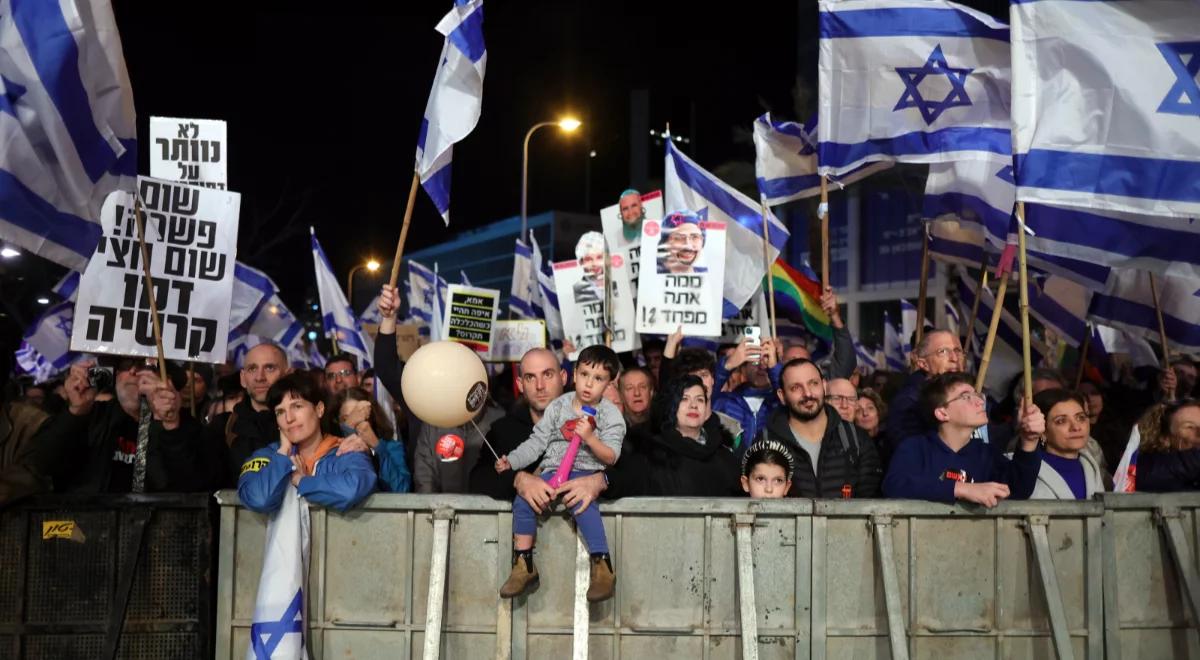 "Chcą zburzyć izraelską demokrację". Ponad 100 tys. osób protestuje przeciwko reformie sądownictwa